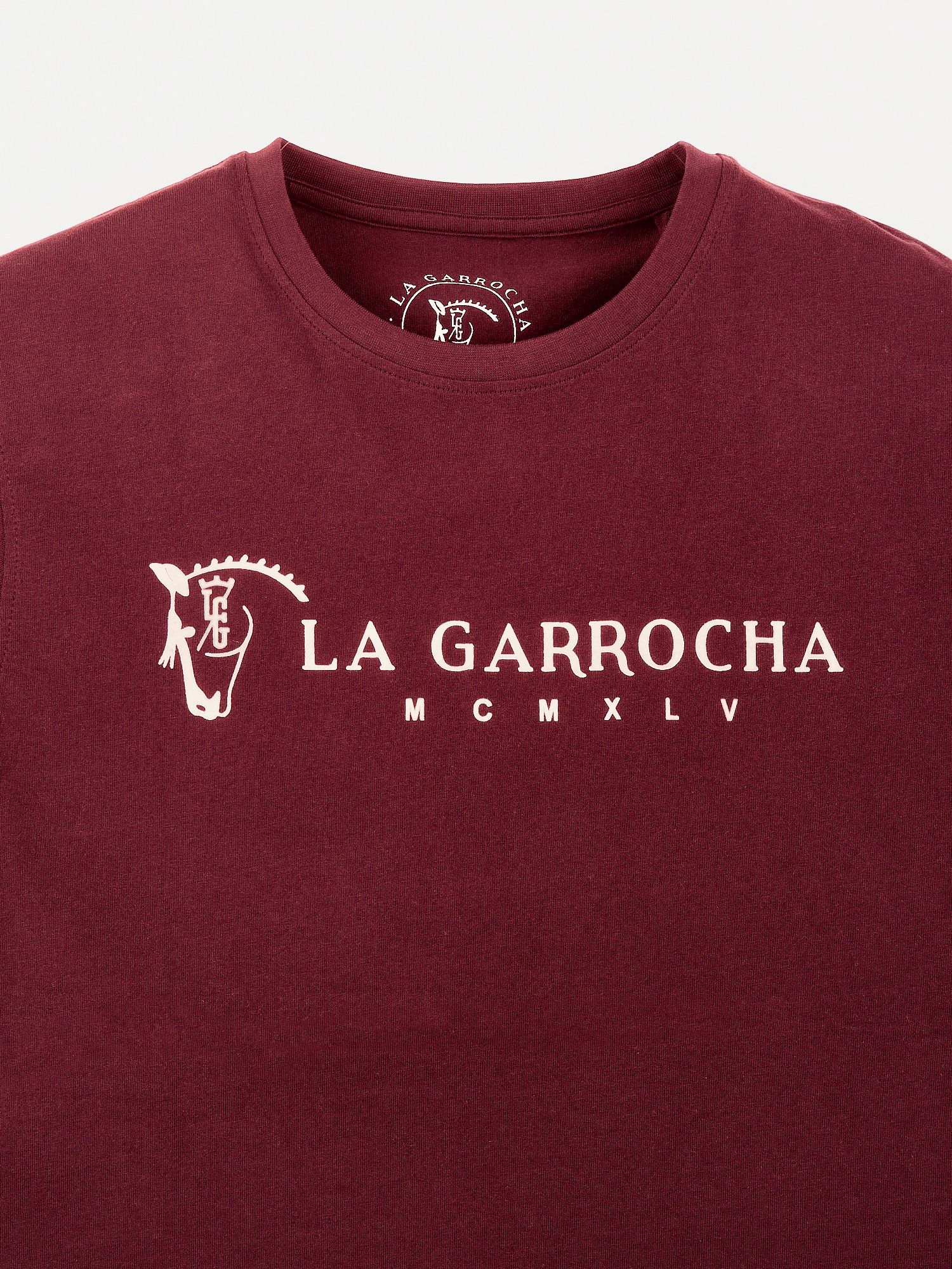 Classic Flock Print T-shirt | Burgundy