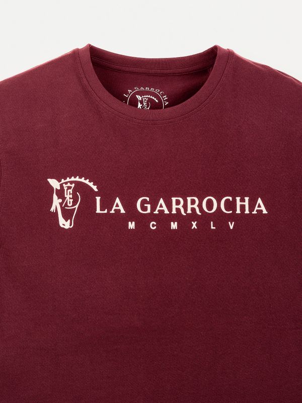 T-shirt Flock Print Clássica | Burgundy