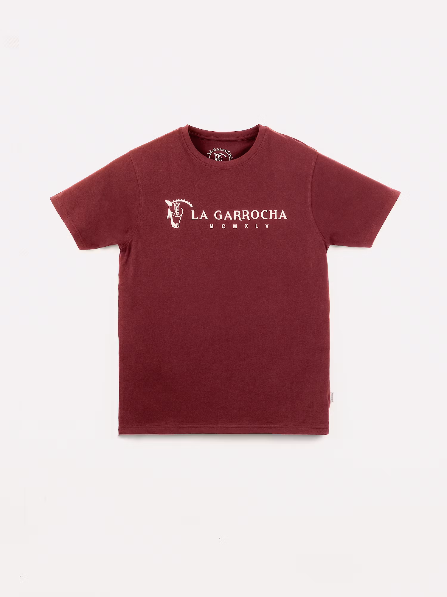 Classic Flock Print T-shirt | Burgundy