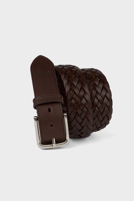 Cinto de couro trançado | Marrón