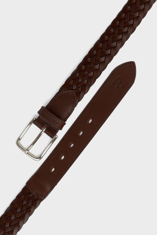 Cinto de couro trançado | Marrón