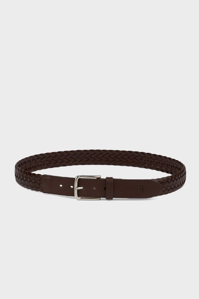 Cinto de couro trançado | Marrón