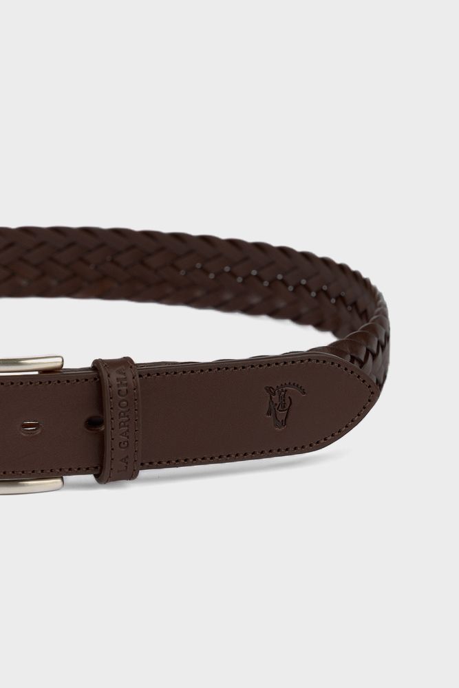 Cinto de couro trançado | Marrón