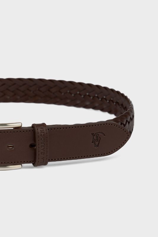 Cinto de couro trançado | Marrón