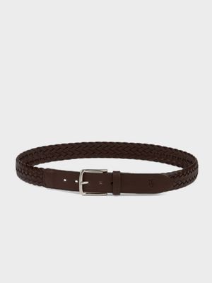 Braided Cowhide Belt | Marrón