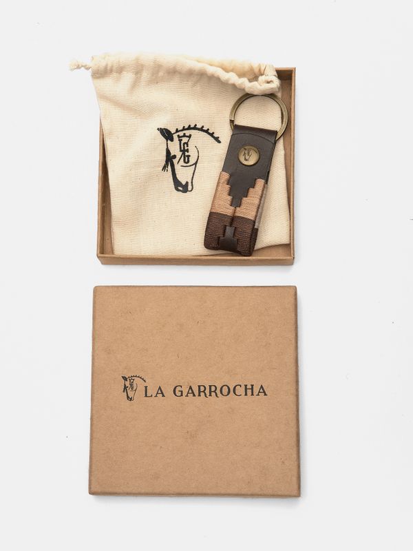 Porta-chaves em pele Verdejo