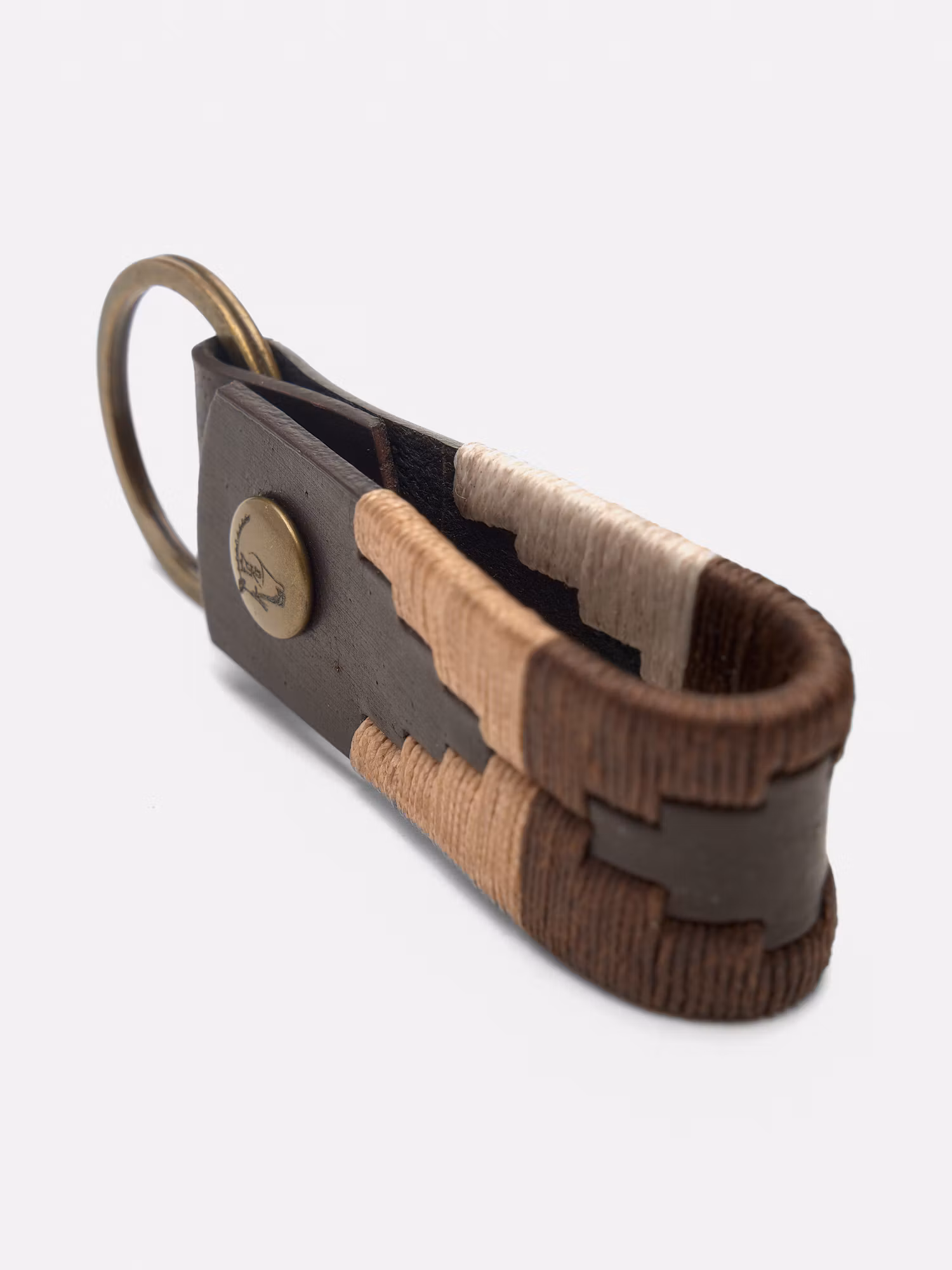 Porta-chaves em pele Verdejo