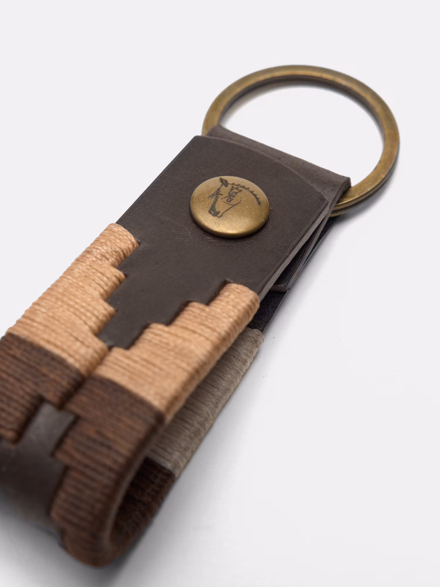 Porta-chaves em pele Verdejo