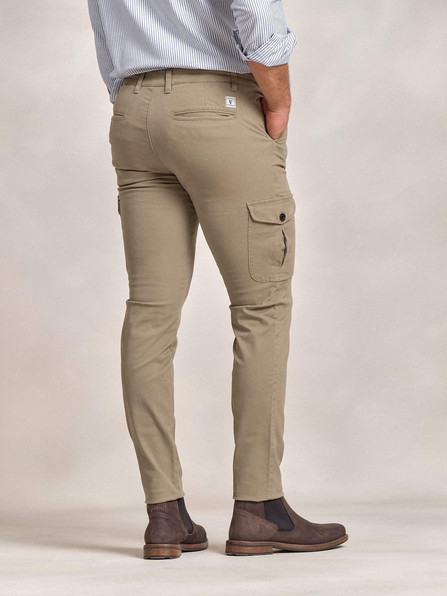 Cotton cargo trousers | Camel