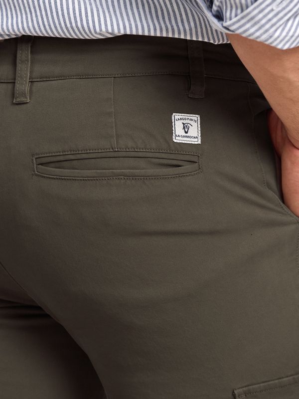 Calças cargo algodão | Verde