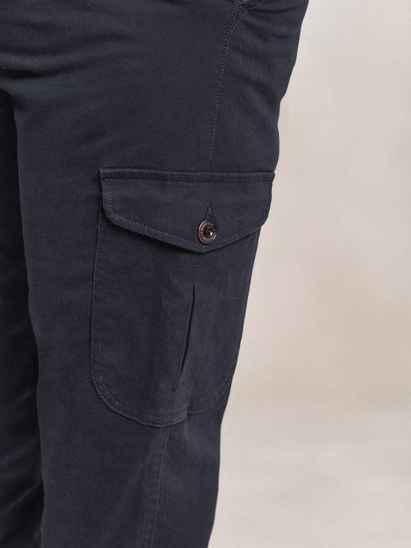 Cotton cargo trousers | Marino