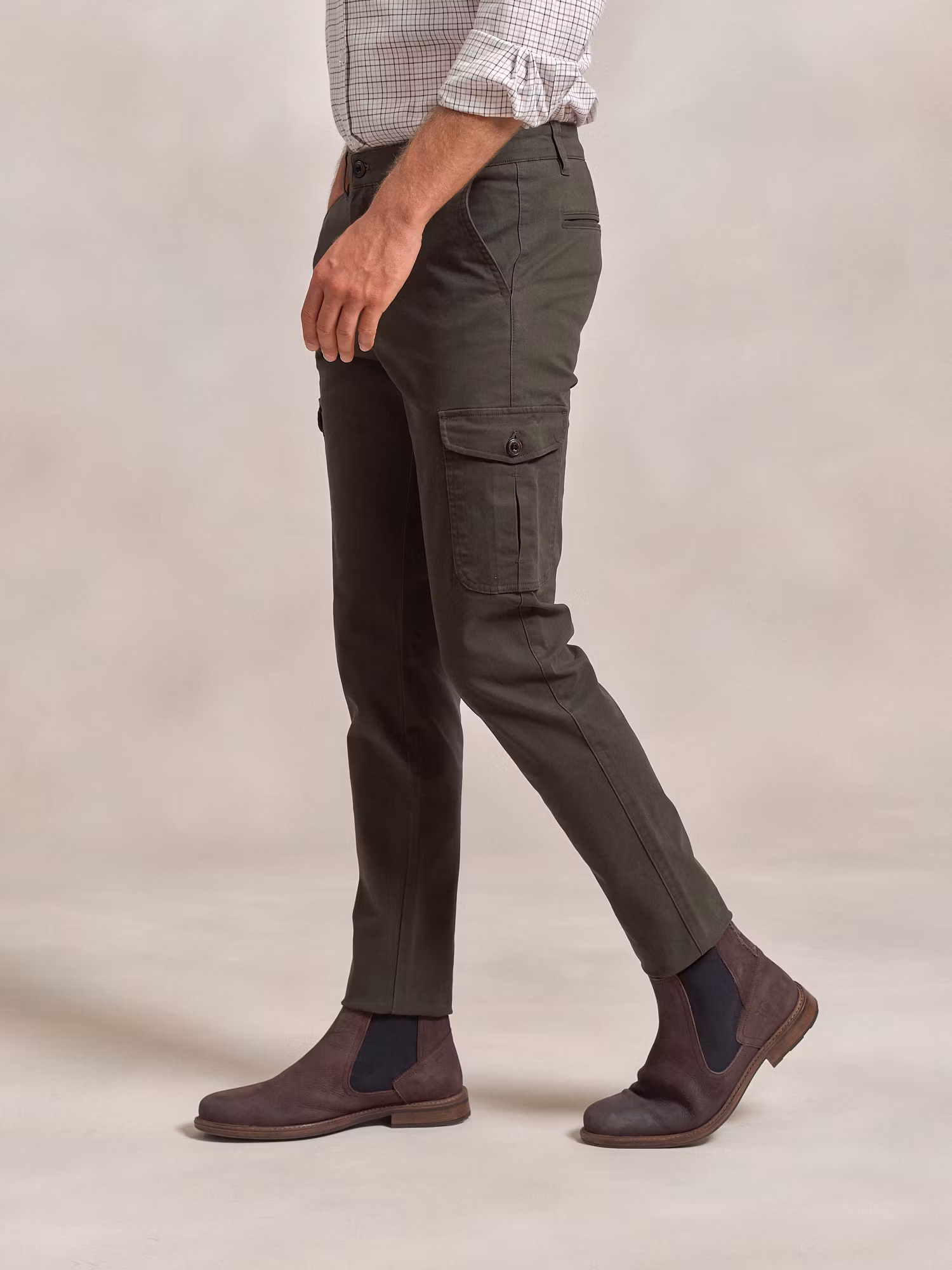 Cotton cargo trousers | Carbón