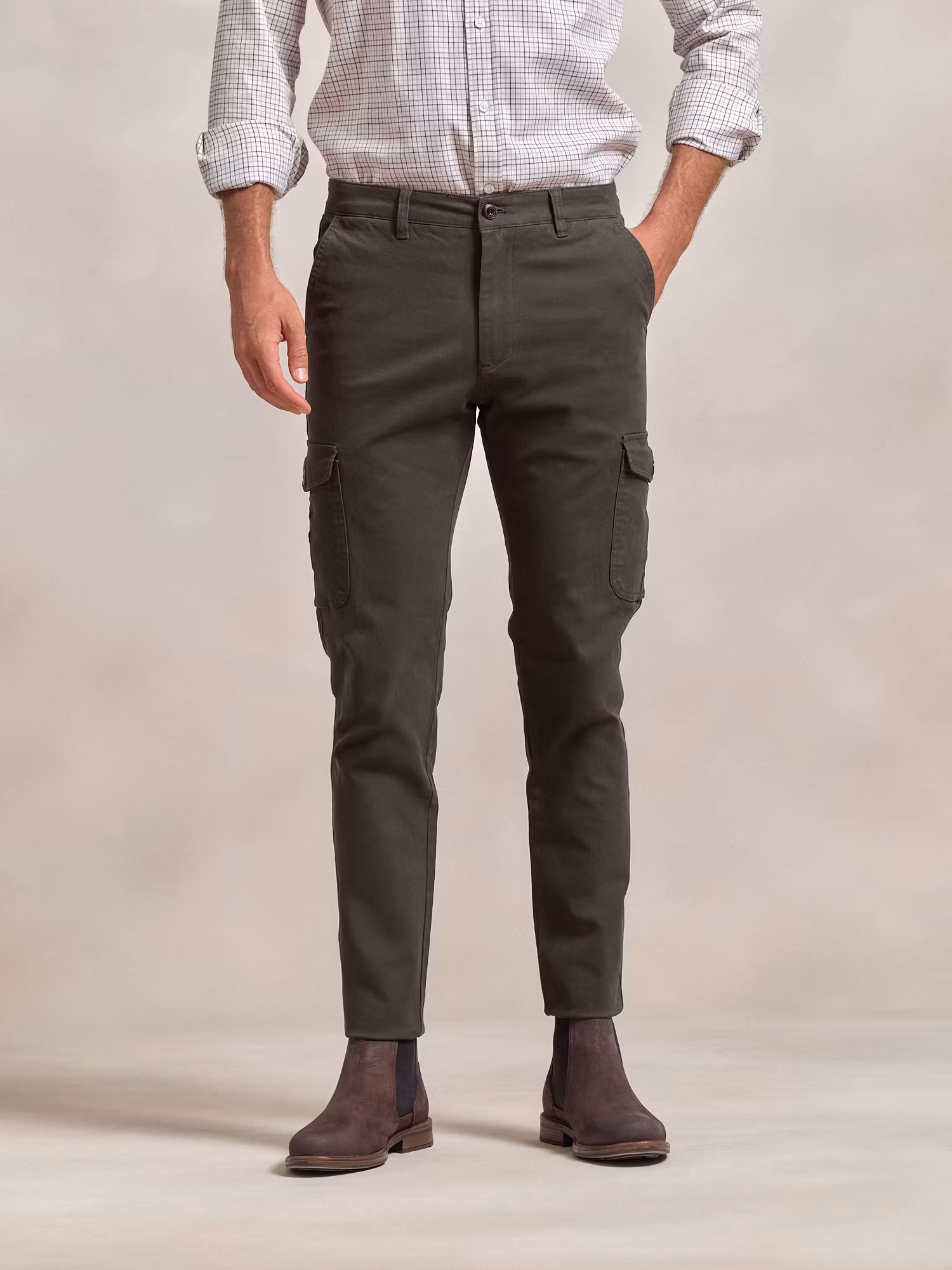 Cotton cargo trousers | Carbón