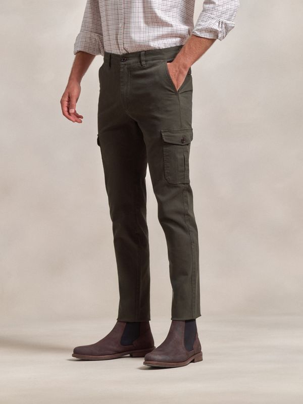 Cotton cargo trousers | Carbón