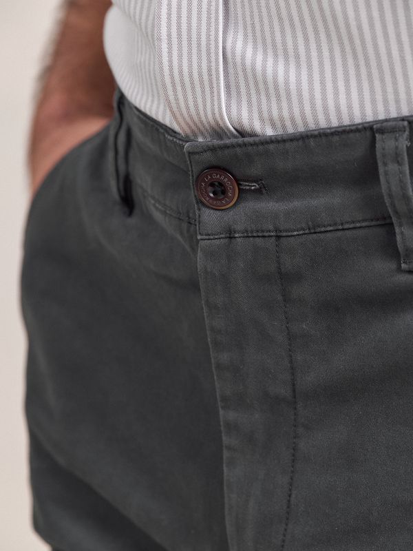 Calças cargo algodão | Plomo 