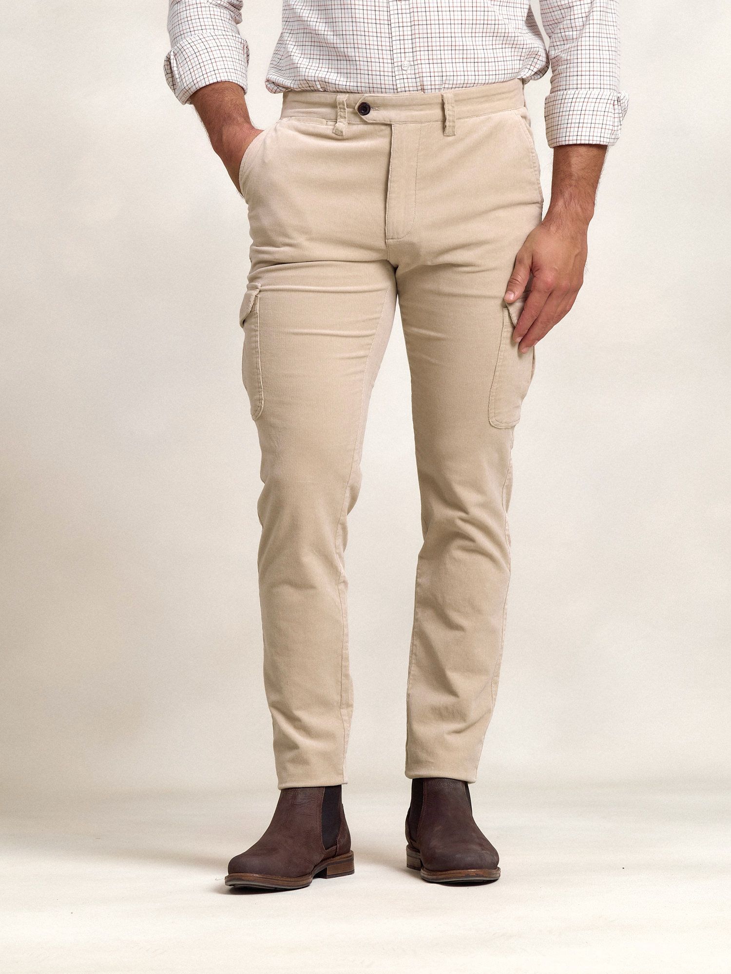 Cotton cargo trousers | Beige