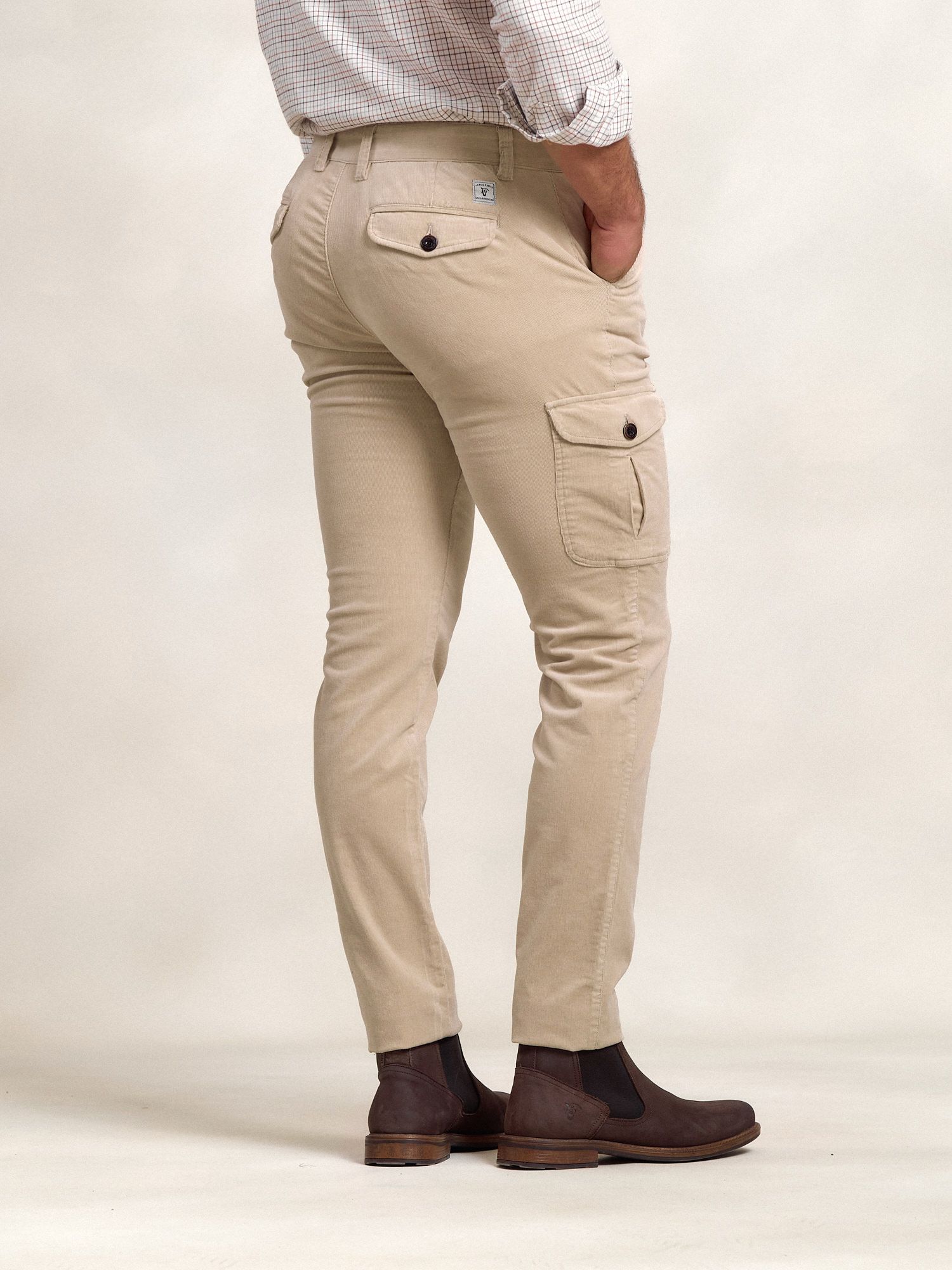 Cotton cargo trousers | Beige