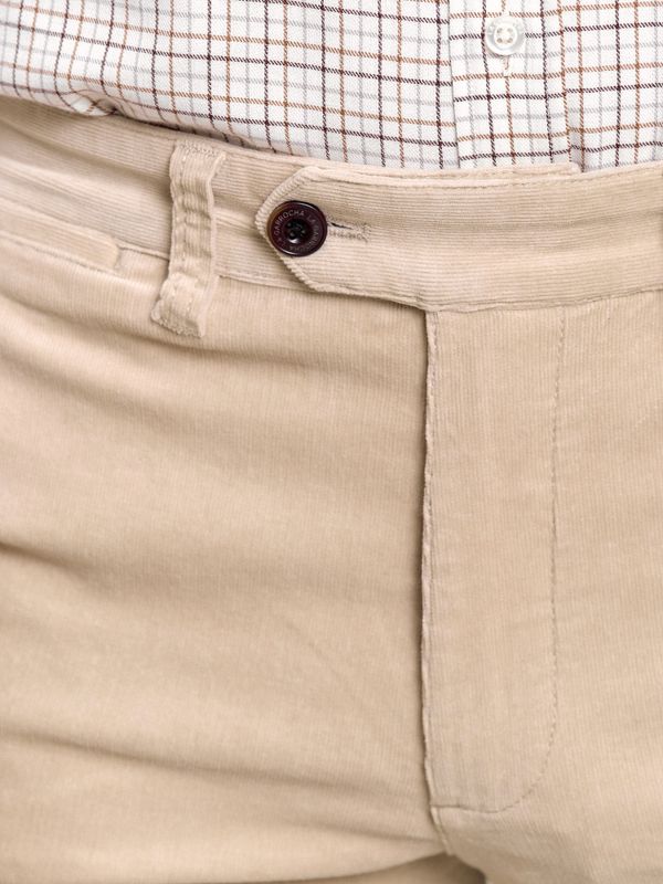 Calças cargo algodão | Beige