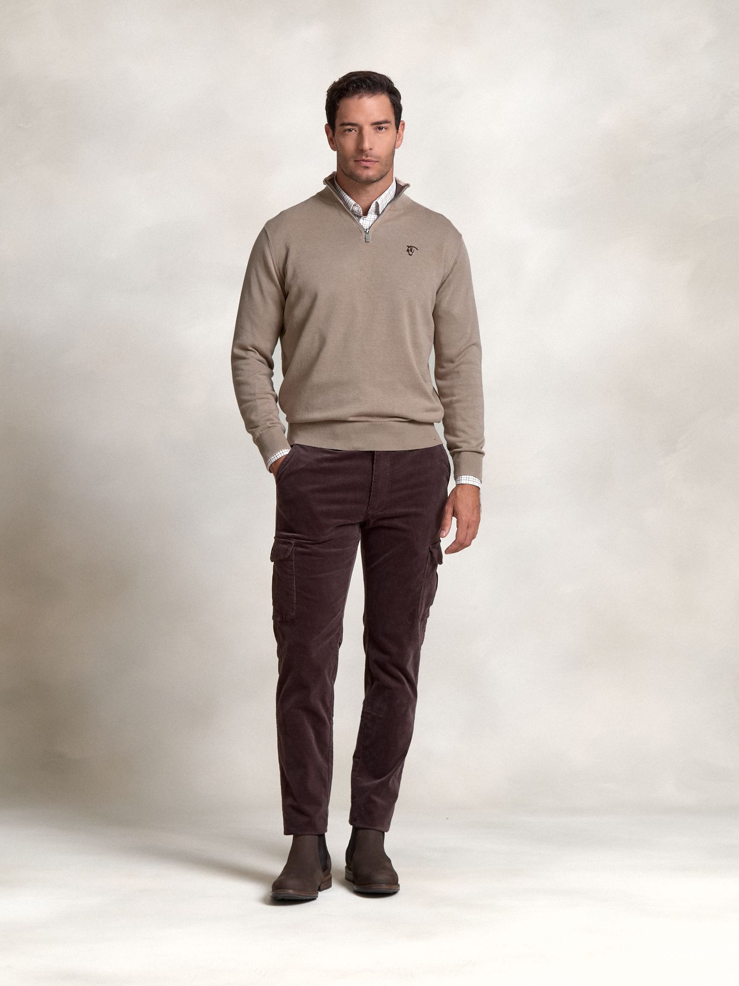 Cotton cargo trousers | Tostado