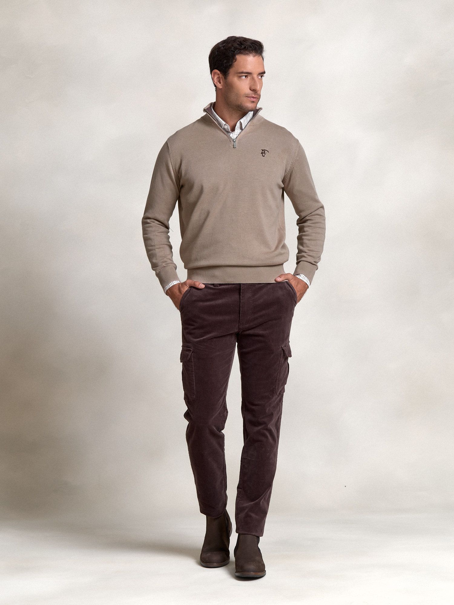 Cotton cargo trousers | Tostado