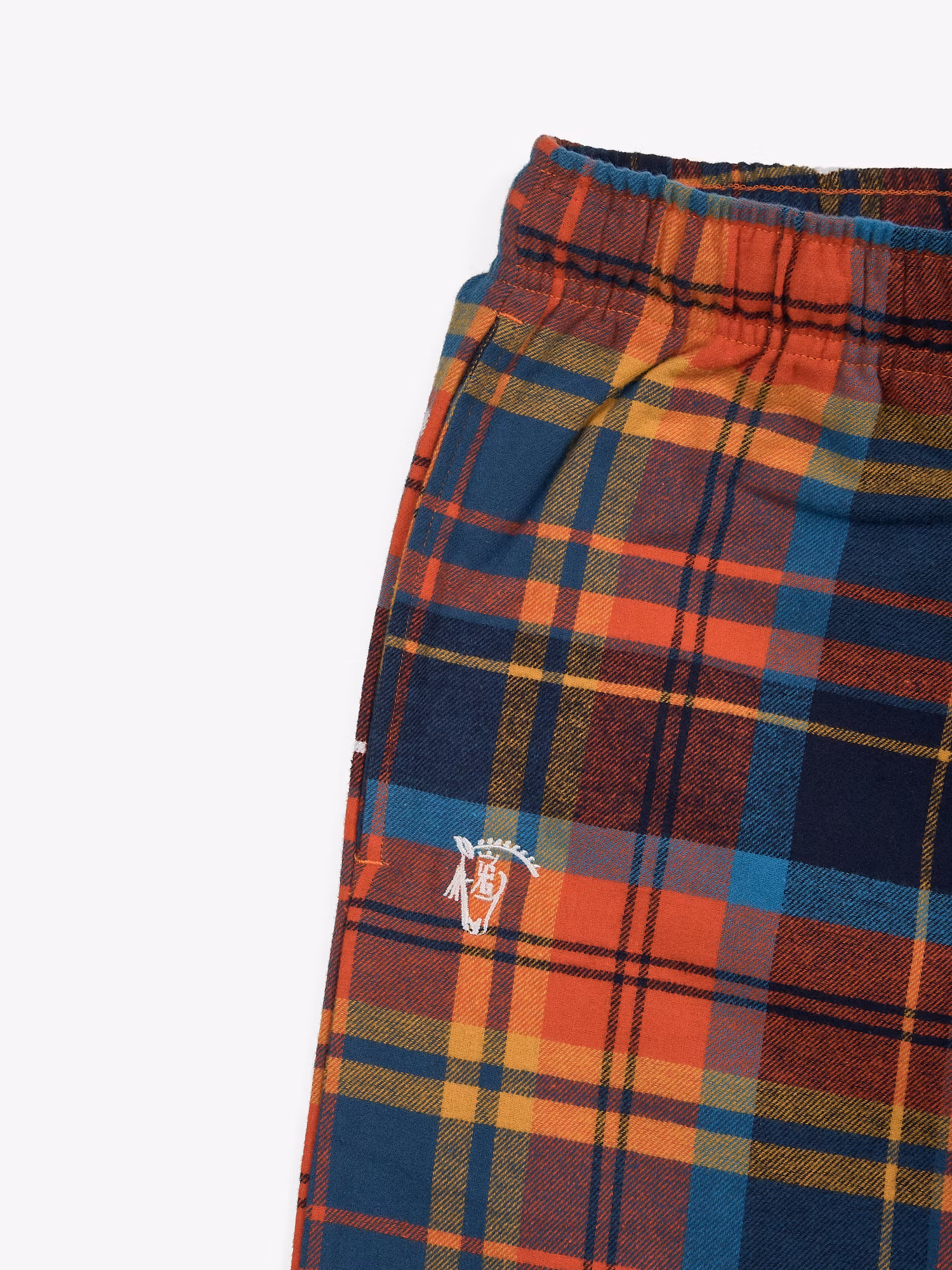 Pijama de flanela tartan | Naranja