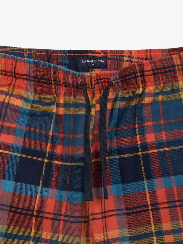 Pijama de flanela tartan | Naranja