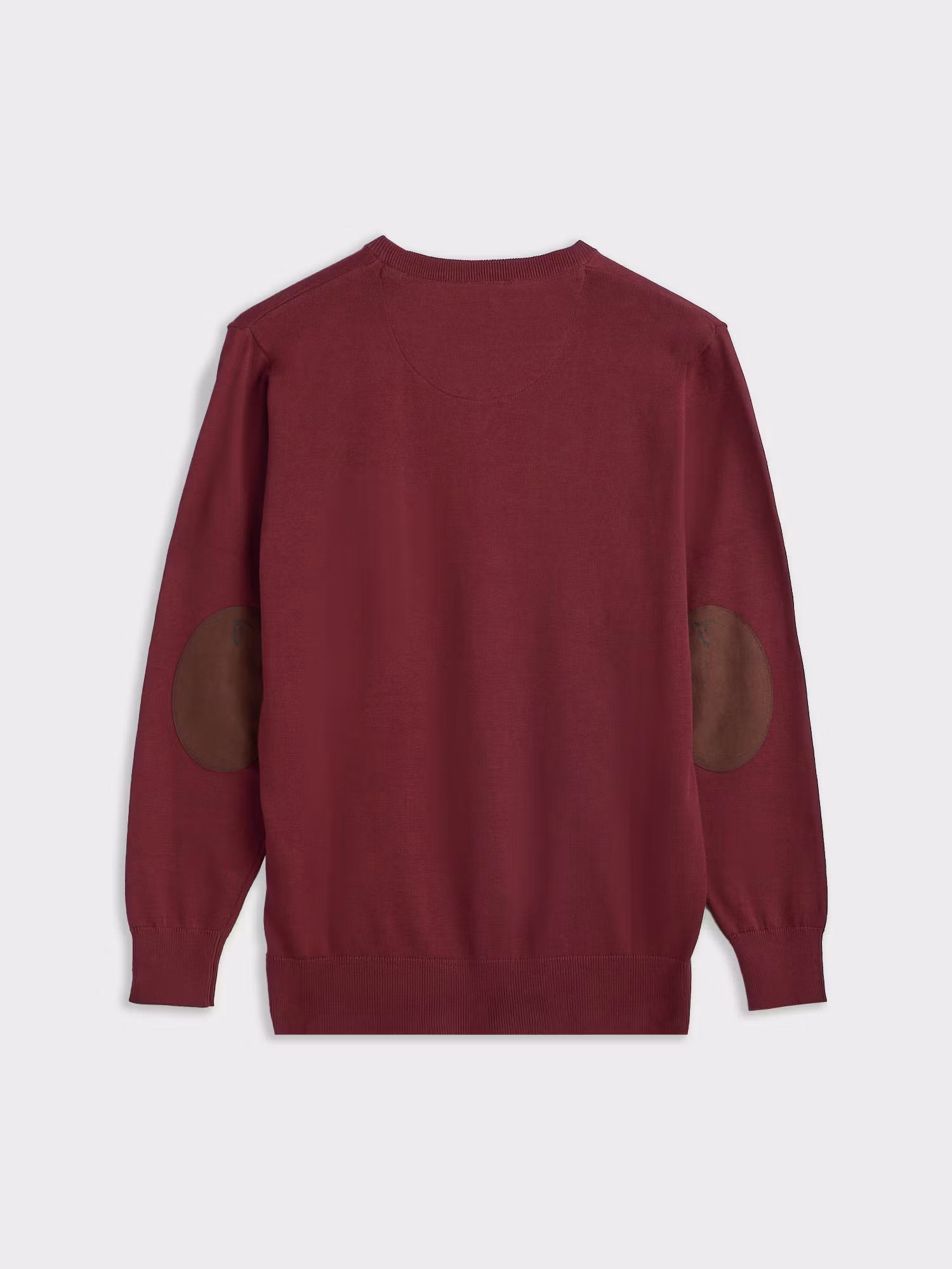 Pull col V avec coudières | Burgundy