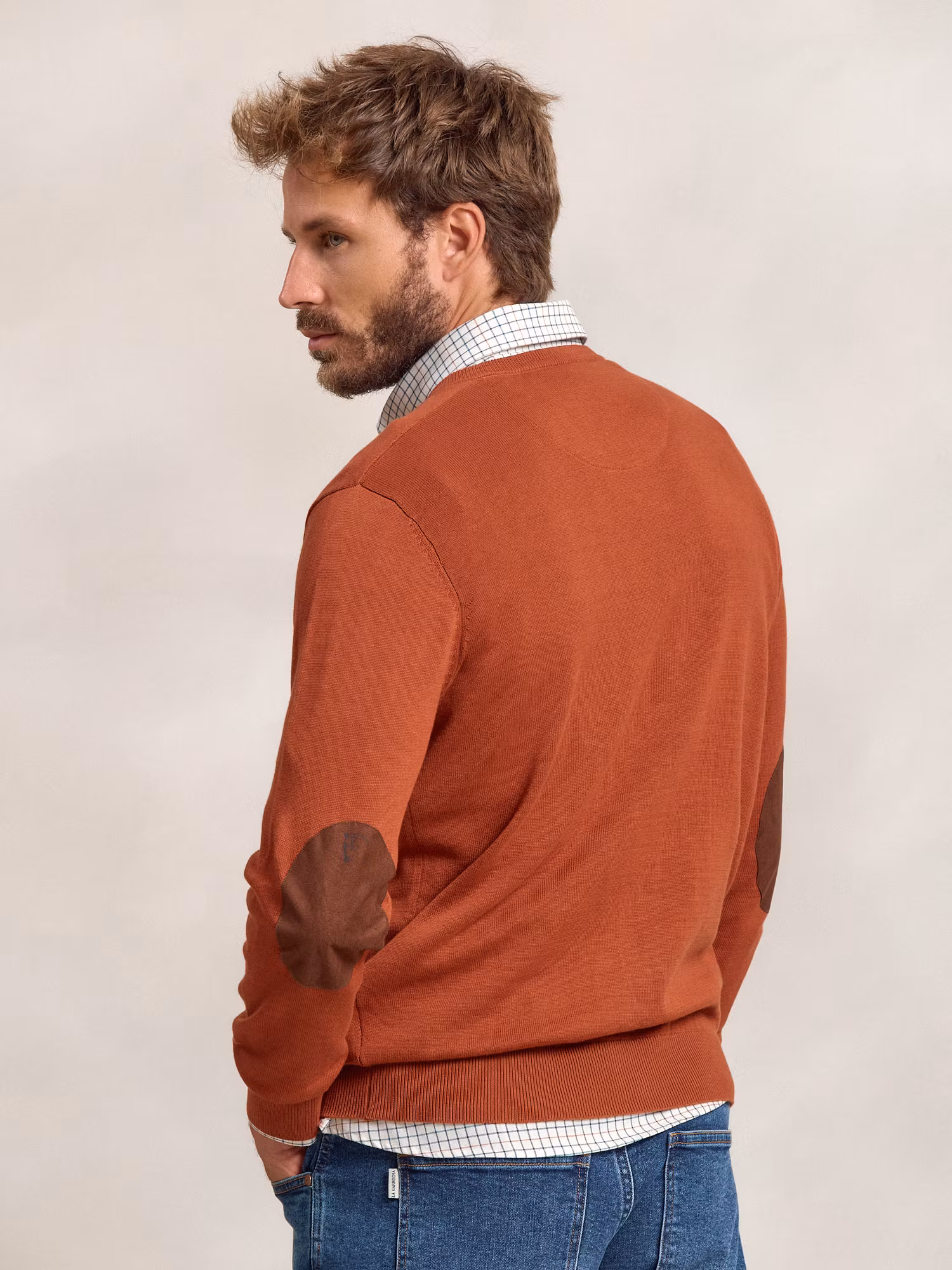 Pull col V avec coudières | Óxido