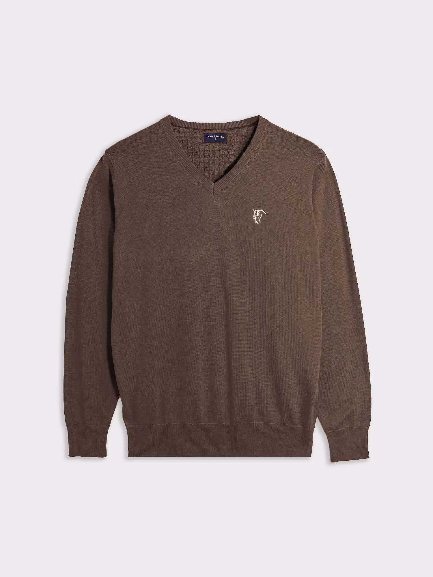 Pull col V avec coudières | Carbón