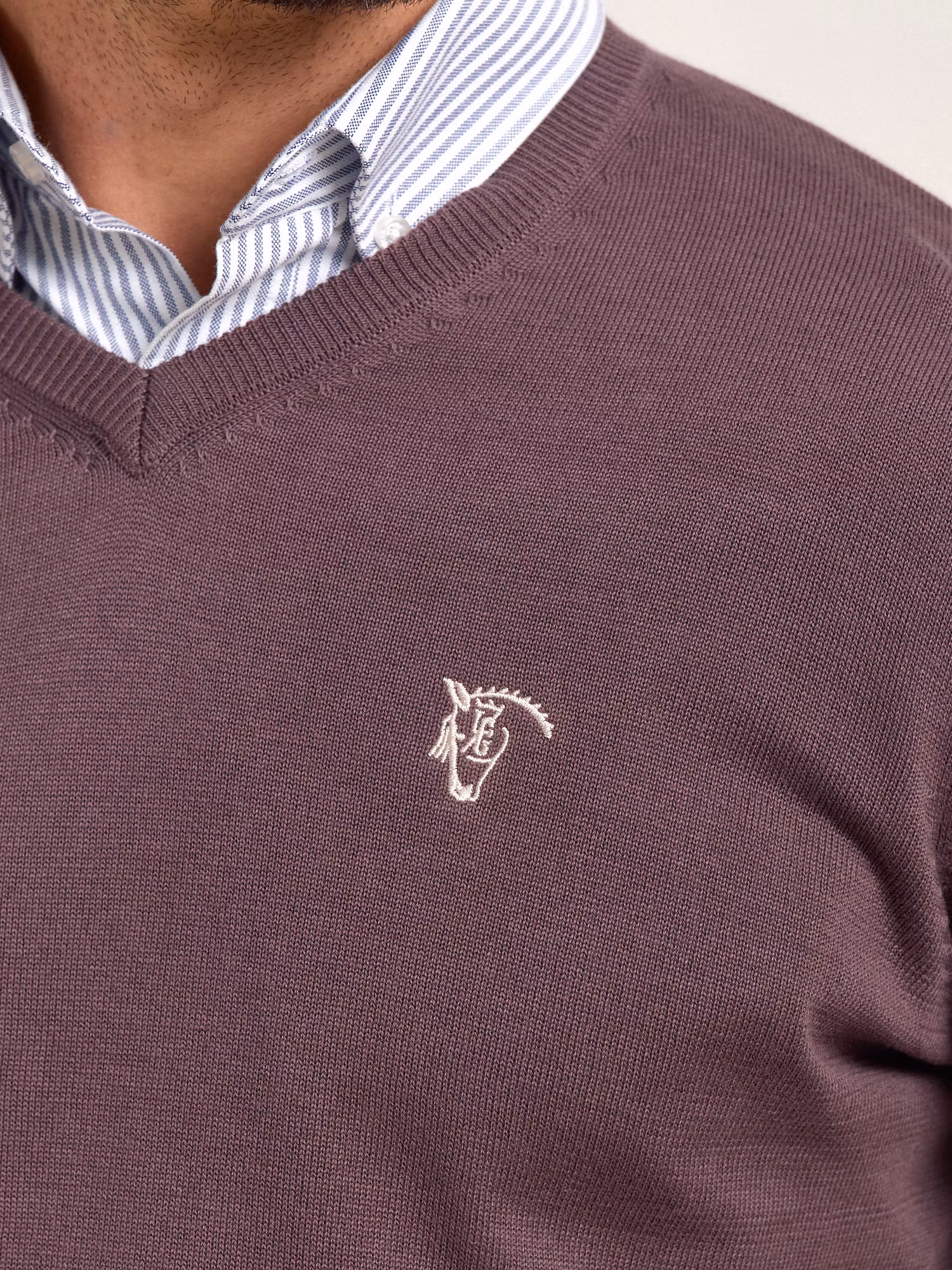 Pull Col V avec Coudières | Malva