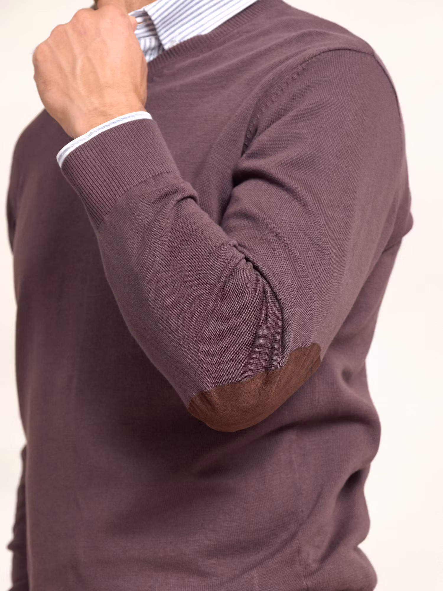 Pull Col V avec Coudières | Malva