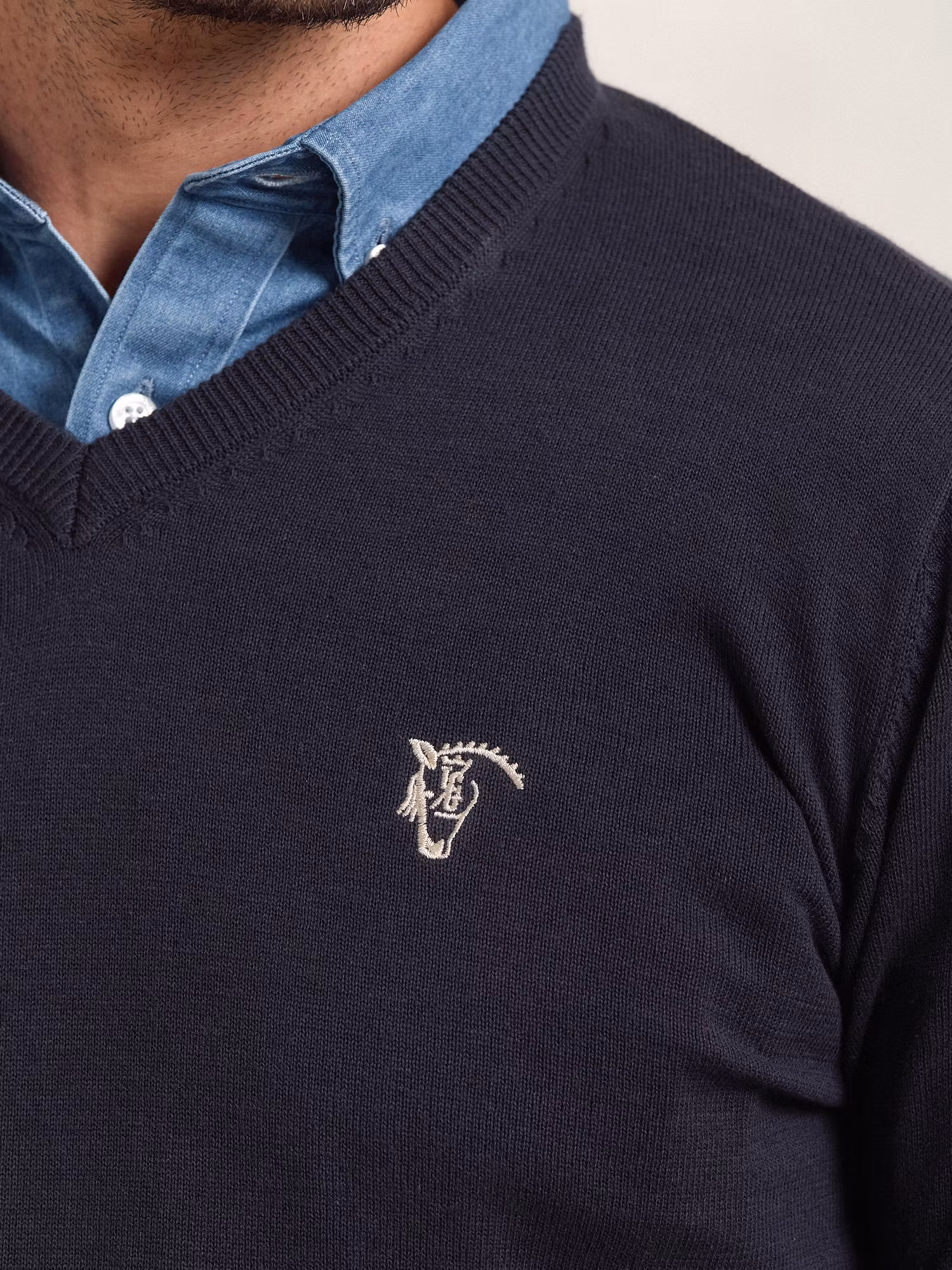 Pull-over col V | Marino