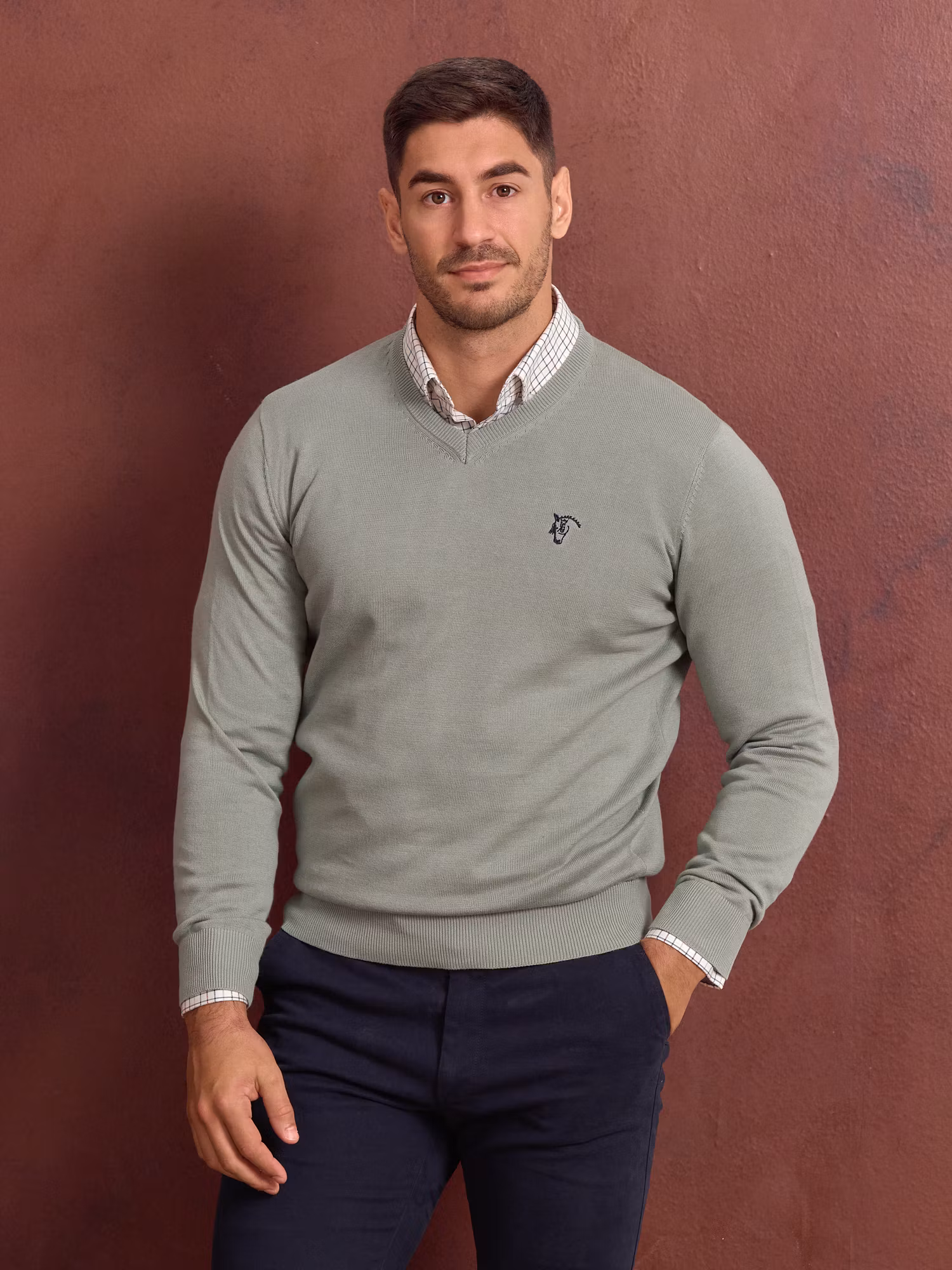 Pull-over col V | Basil