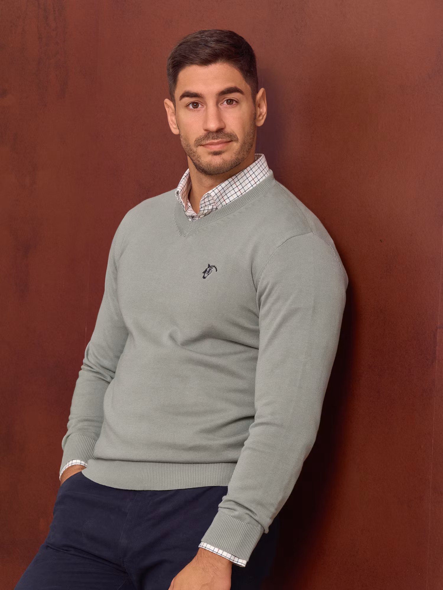 Pull-over col V | Basil