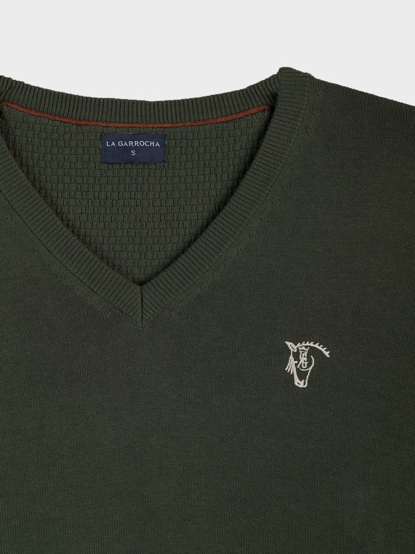 Suéter com decote em V | Abeto