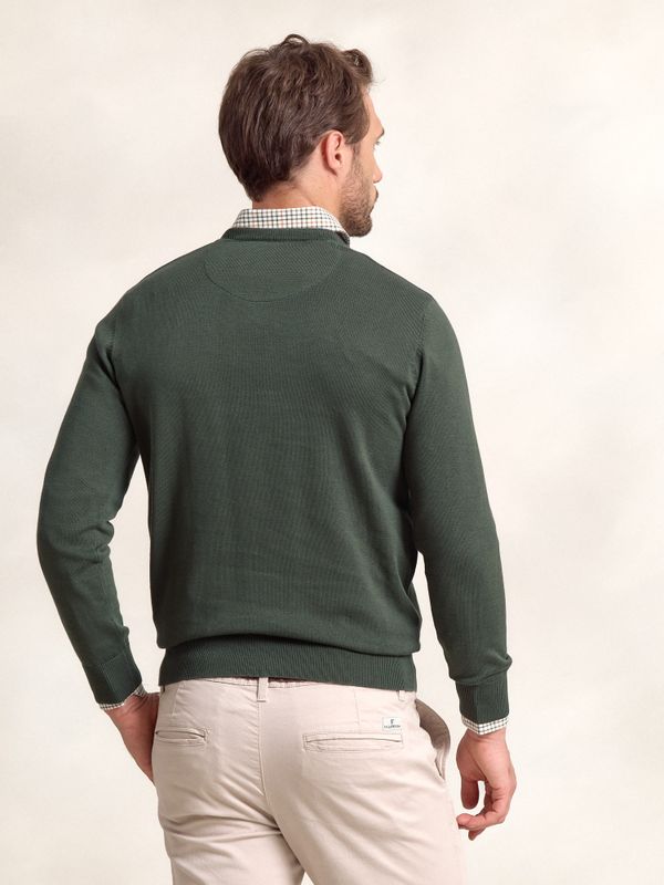 Suéter com decote em V | Abeto