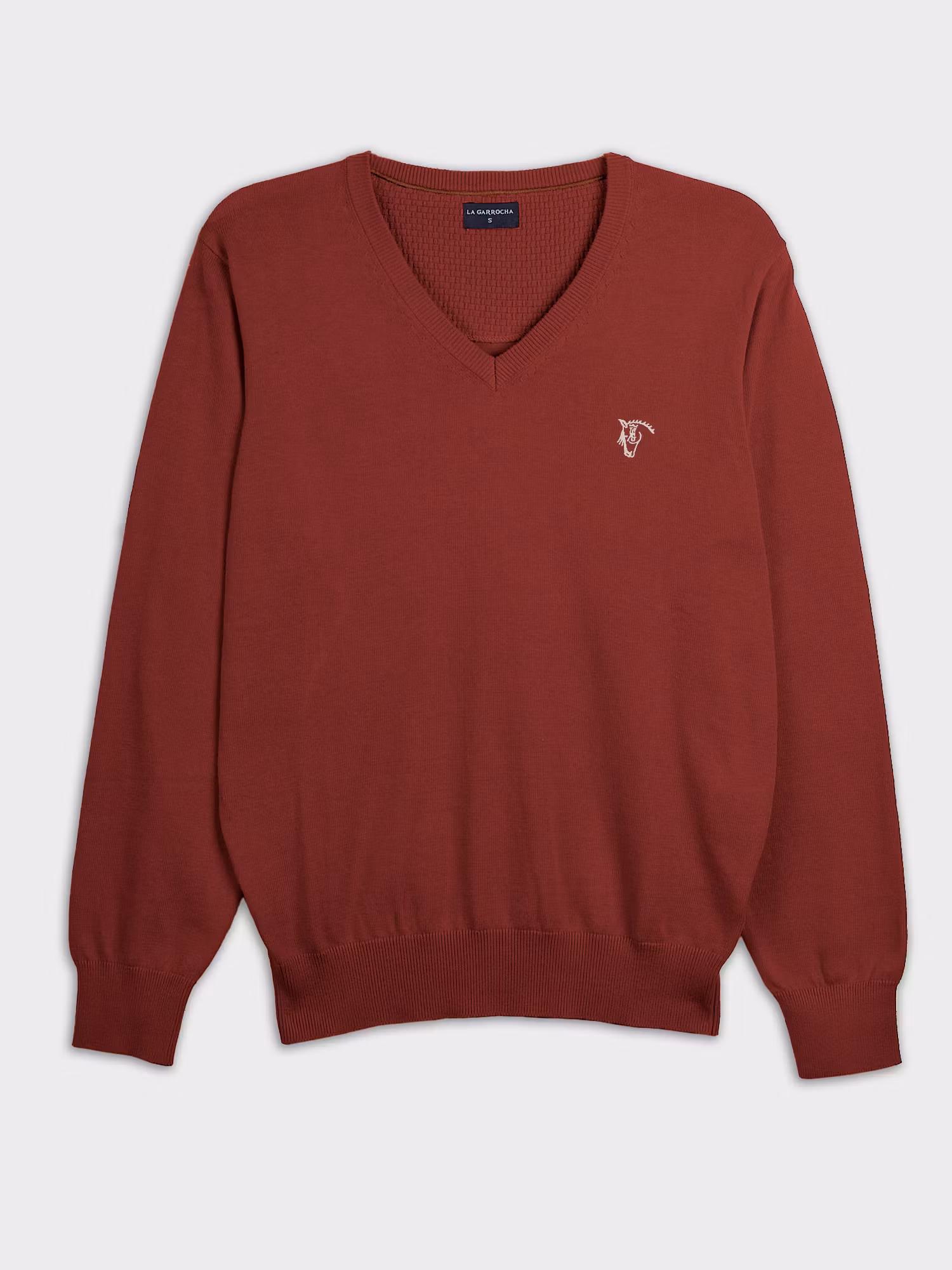 Pull à col en V | Carmesí