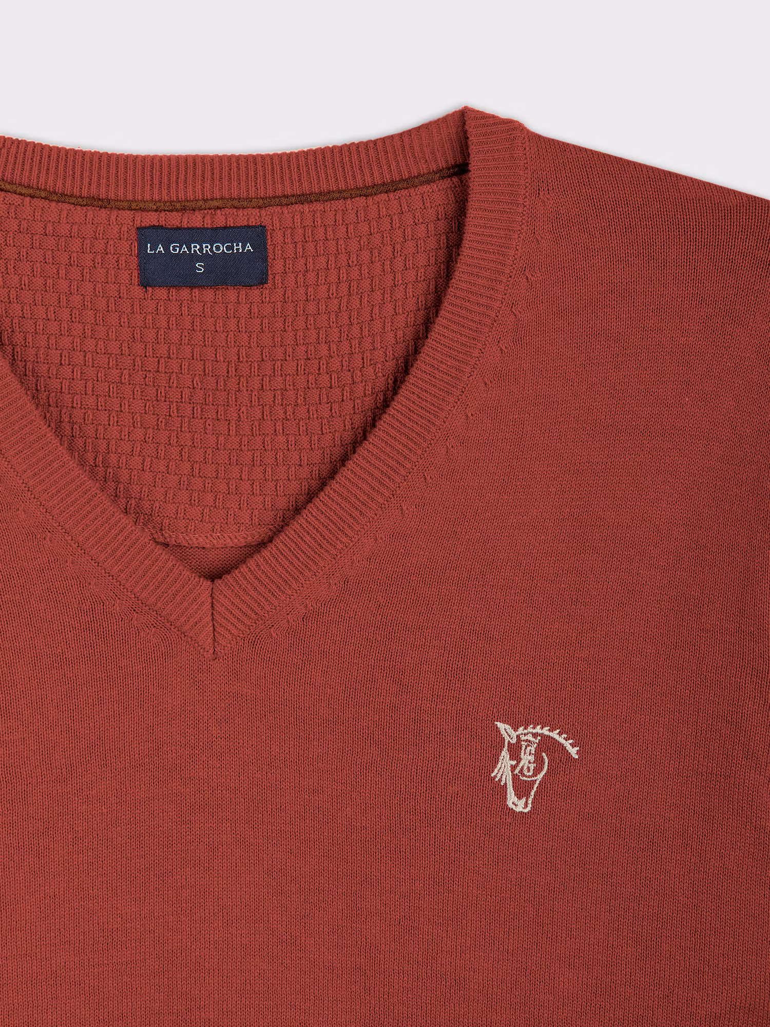 Pull à col en V | Carmesí