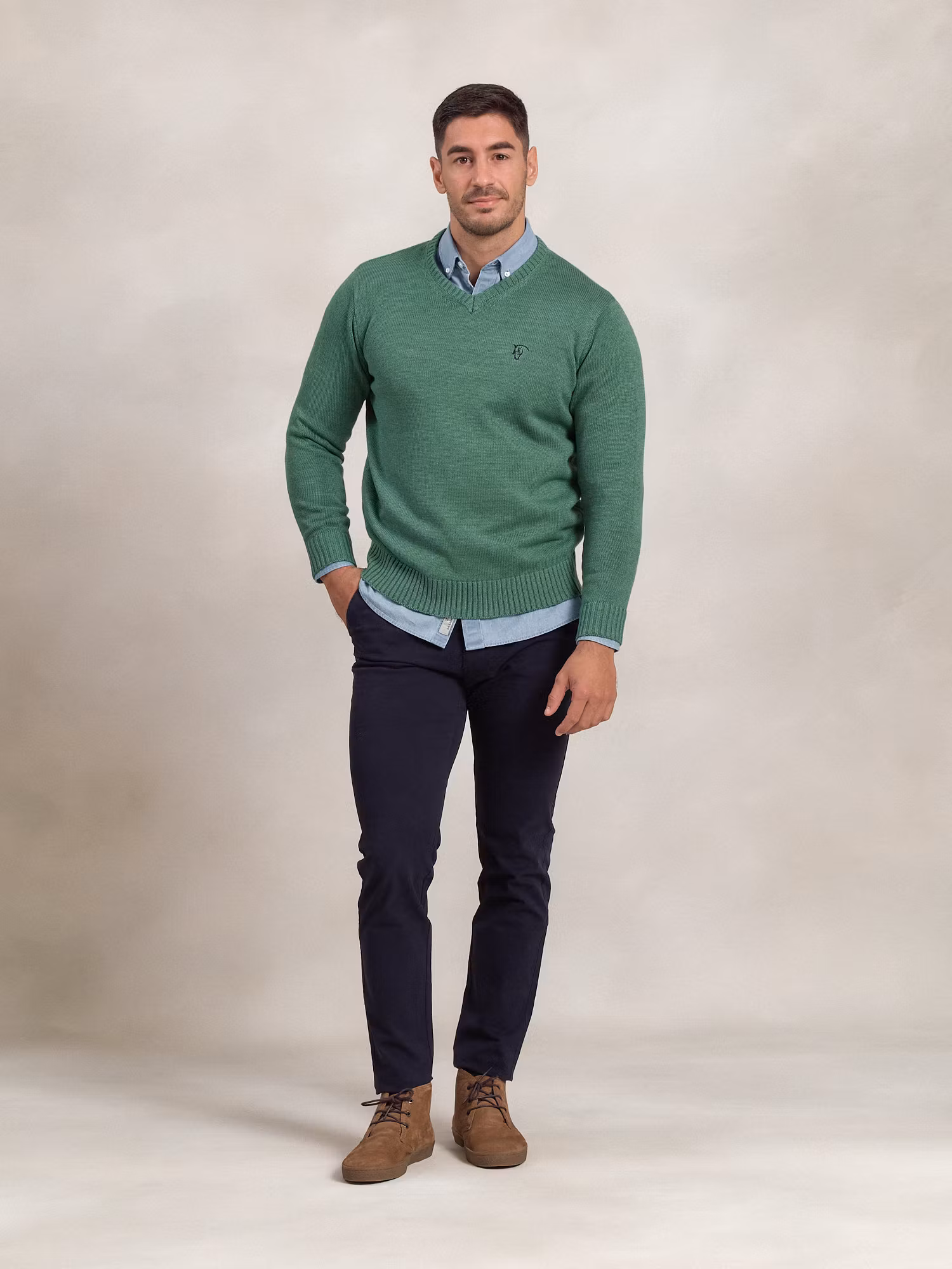 Pull Col V Équestre | Hiedra