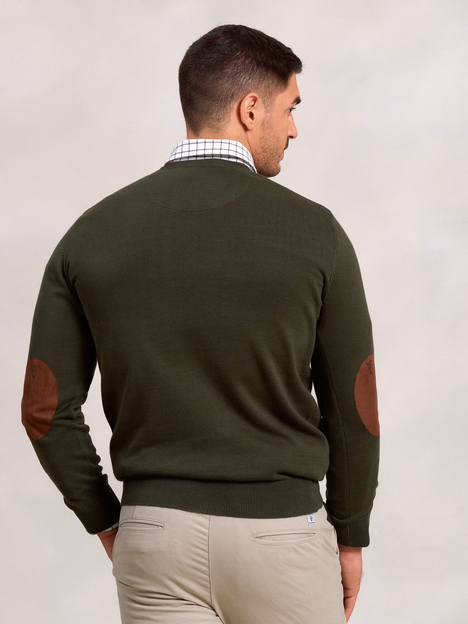 Pull Col Rond avec Coudières | Caza