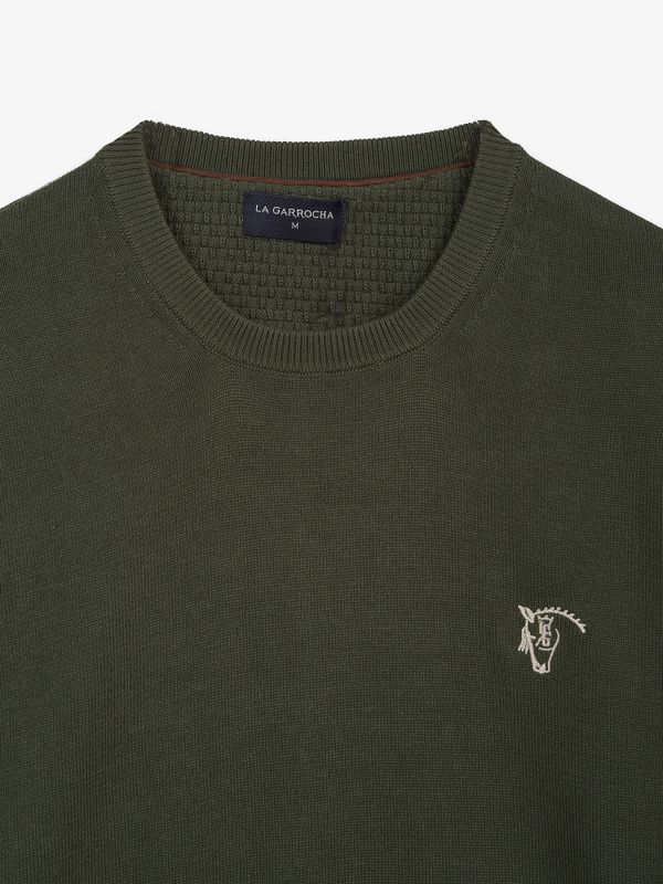 Suéter de gola redonda | Musgo