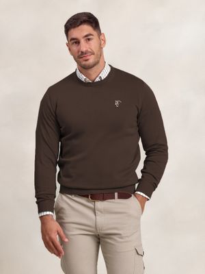 Round neck sweater | Moka