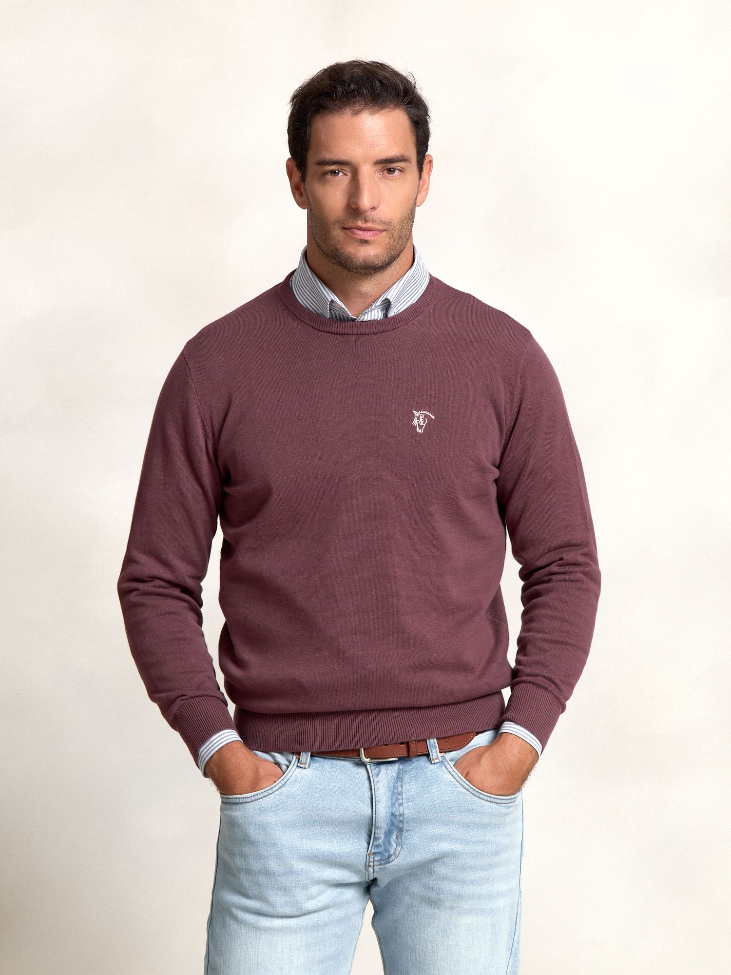 Suéter de gola redonda | Malva