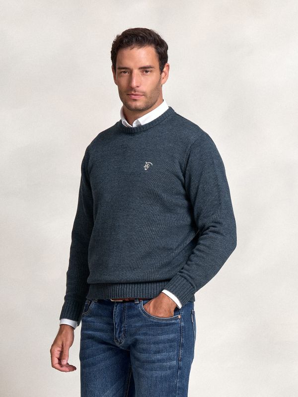 Suéter Gola Redonda Equestre | Azul Lago