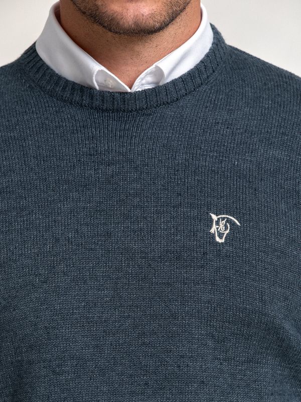 Suéter Gola Redonda Equestre | Azul Lago