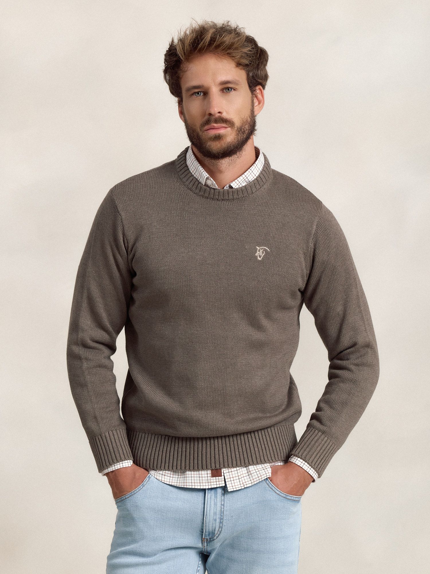 Crewneck Equestrian Sweater | Oliva