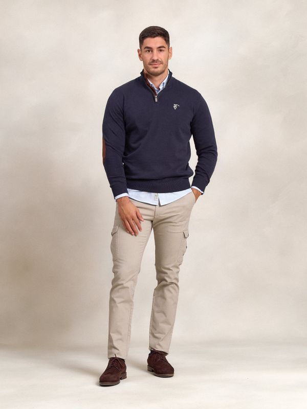 Suéter Com Zíper Frontal Brand | Marino