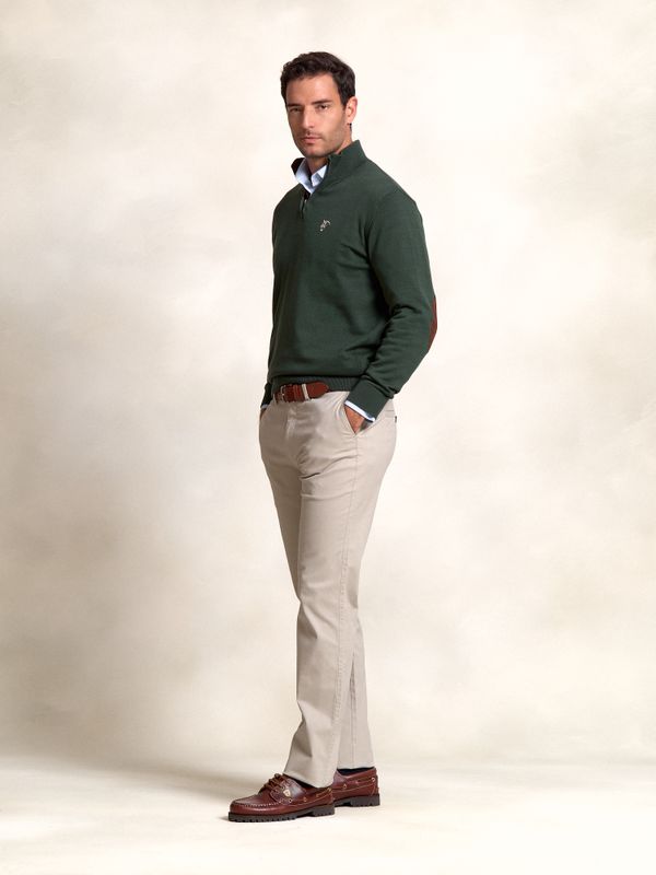 Brand Half-Zip Sweater | Abeto