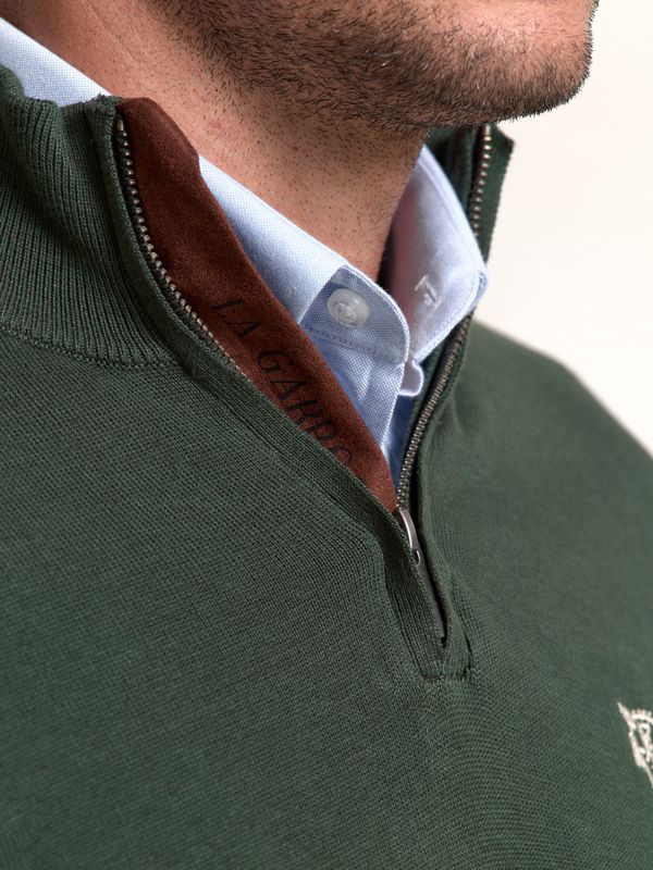 Brand Half-Zip Sweater | Abeto