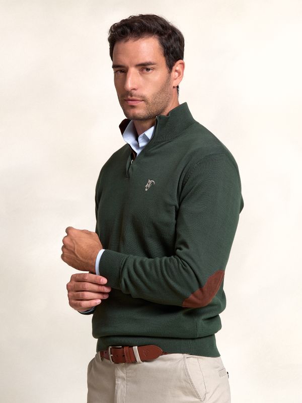Brand Half-Zip Sweater | Abeto